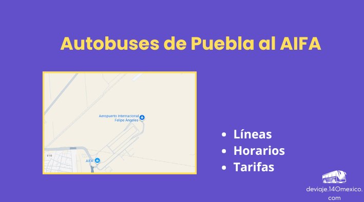 Autobuses de Puebla al AIFA en agosto del 2025