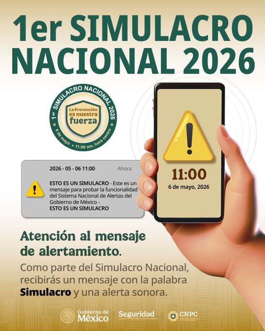 Simulacro nacional por sismo 2026